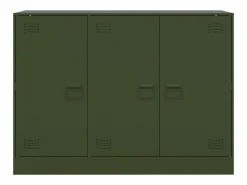 Discount vidaxl Aparador de acero oliva 99x39x73 cm Verde