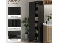 Sale Aparador de cocina Dami 4 puertas + 6 estantes ajustables 170,5x60x30 cm Vitrina Para Vajilla