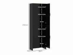 Sale Aparador de cocina Dami 4 puertas + 6 estantes ajustables 170,5x60x30 cm Vitrina Para Vajilla