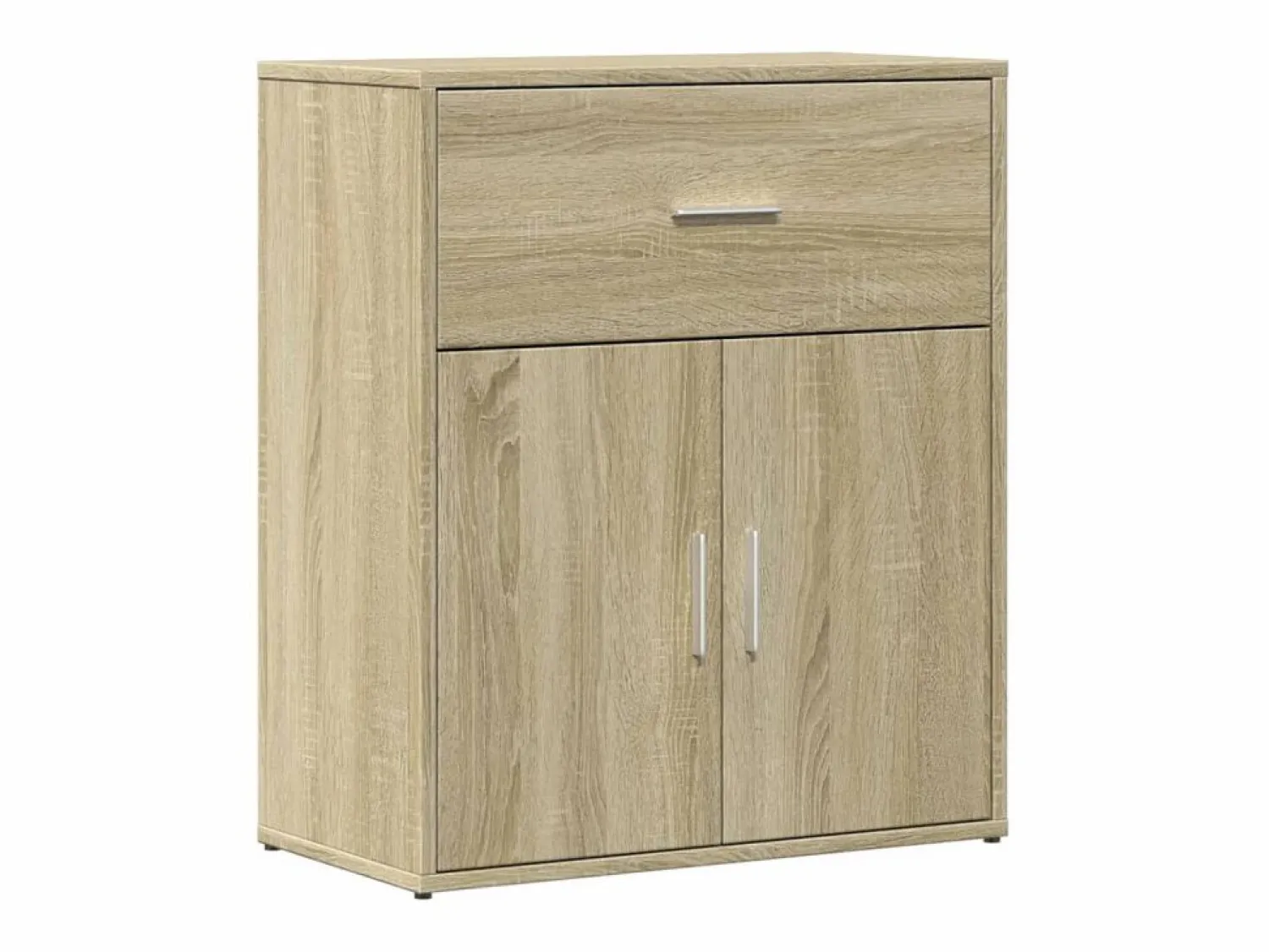 Outlet vidaxl Aparador de madera de ingeniería roble Sonoma 60x31x70 cm Marru00f3n