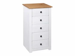 Hot Aparador de madera maciza pino estilo Panamá 46x40x89 cm Cómoda