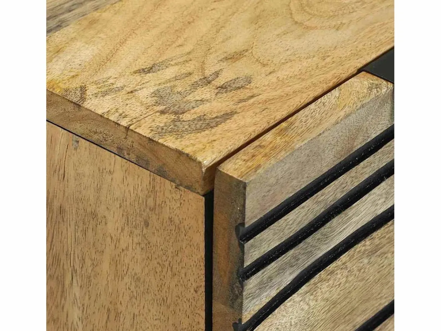 Clearance Aparador de madera maciza de mango de 60x33,5x75 cm Mueble De Bebé