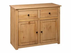 vidaxl Aparador de madera maciza de pino estilo Panamá 93x40x80 cm