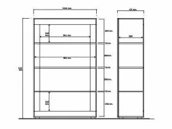 Vente-unique Aparador design luces LED 4 puertas lacado COMETE