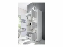 Vente-unique Aparador design luces LED 4 puertas lacado COMETE
