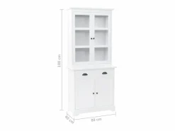 vidaxl Aparador galés con 4 puertas MDF y madera de pino 80x40x180 cm