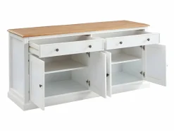 Online Aparador HONFLEUR 4 puertas y 2 cajones Pino y MDF Aparador