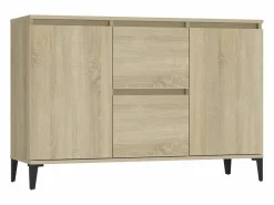 Discount Aparador madera contrachapada color roble Sonoma 102x35x70 cm Aparador