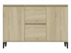 Discount Aparador madera contrachapada color roble Sonoma 102x35x70 cm Aparador