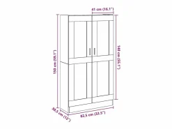 vidaxl Aparador madera ingeniería madera envejecida 82,5x30,5x150 cm