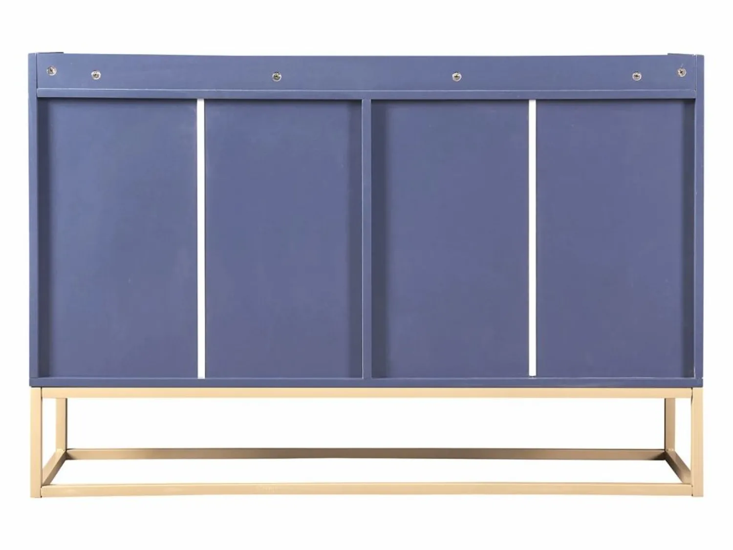 Outlet Aparador Moderno 120 x 30 x 80 cm - Aparador Estilo Minimalista con 4 Puertas para Comedor, Salón, Cocina - Marino Azul