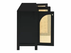 Clearance Aparador moderno con estantes ajustables - puertas de ratán - MDF - Aparador