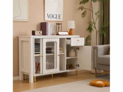 Hot Aparador moderno con tapa giratoria retráctil - varios espacios de almacenamiento - MDF - Mueble Bar