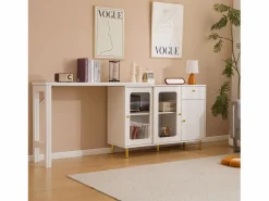 Hot Aparador moderno con tapa giratoria retráctil - varios espacios de almacenamiento - MDF - Mueble Bar