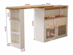 Sale Aparador, Mueble bar giratorio y retráctil con LED - gran espacio de almacenamiento - estilo contemporáneo - Mueble Bar