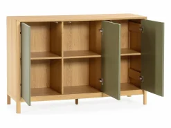 Clearance VS Venta-stock Aparador Nassau 3 puertas efecto Roble/ Verde