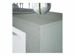 Loungitude Aparador Urban 3 puertas blanco/cemento 80x144x42 cm