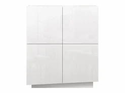 Aparador Vela con 4 puertas color brillo 100x35x120,4 cm Aparador