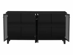 Hauss Spole Aparador 160x40x84cm con 4 puertas con espejo, cuerpo lacado en