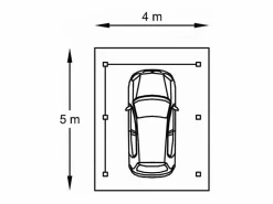 Habitat et jardin Aparcamiento de madera para coche - 11,64 m² - 4,06 x 5,06 m Beige