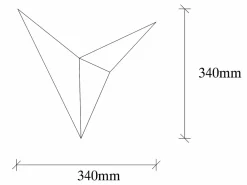 Outlet Aplique de metal - L. 34 x P. 5 x A. 34 cm - Oro - BIRDO Aplique Para Pared