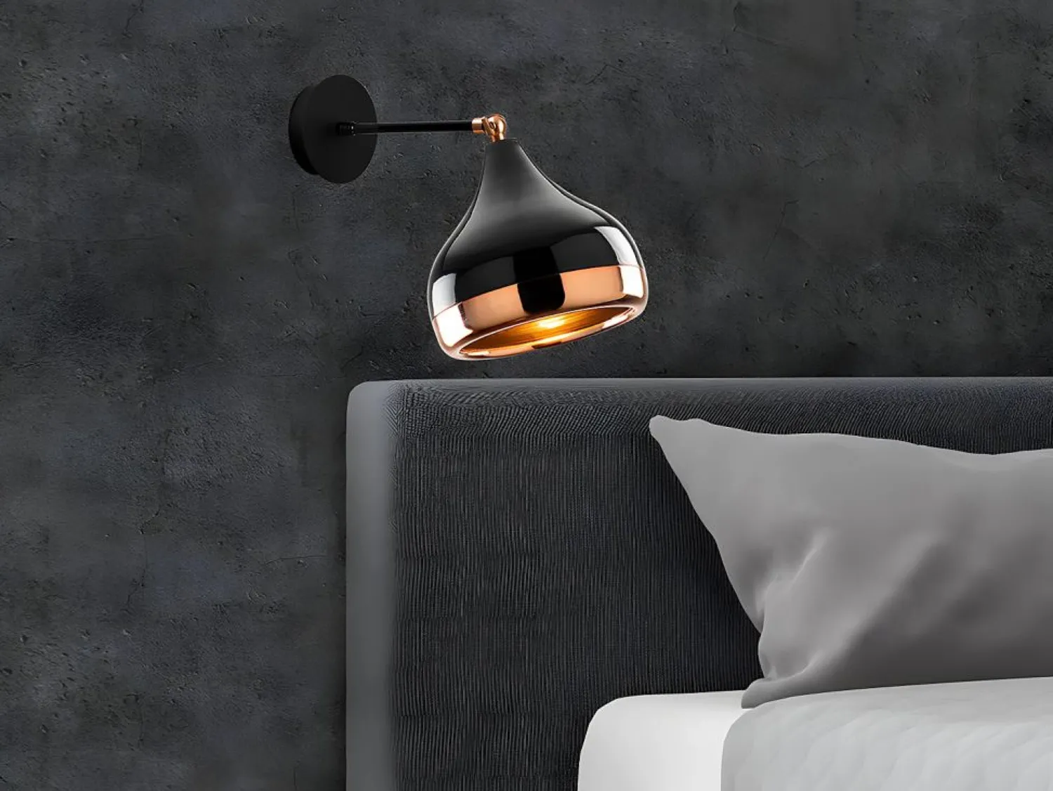 Online OZAIA Aplique de metal a pantalla orientable YILDO - D. 17 x Alt. 28 cm - y cobre Negro