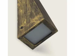 Clearance Aplique de Pared Exterior Metal y Cristal Ruzafa Iluminación Exterior