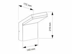 Sale Aplique de pared LED IP54 18W Neo XL 2200K/2700K/3000K Encendido/Apagado Negro