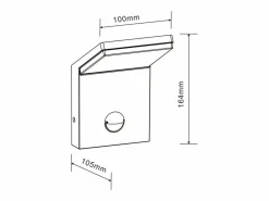 Online Aplique LED de pared IP54 9W con sensor 2200K/2700K/3000K con sensor crepuscular y de presencia Iluminación Exterior
