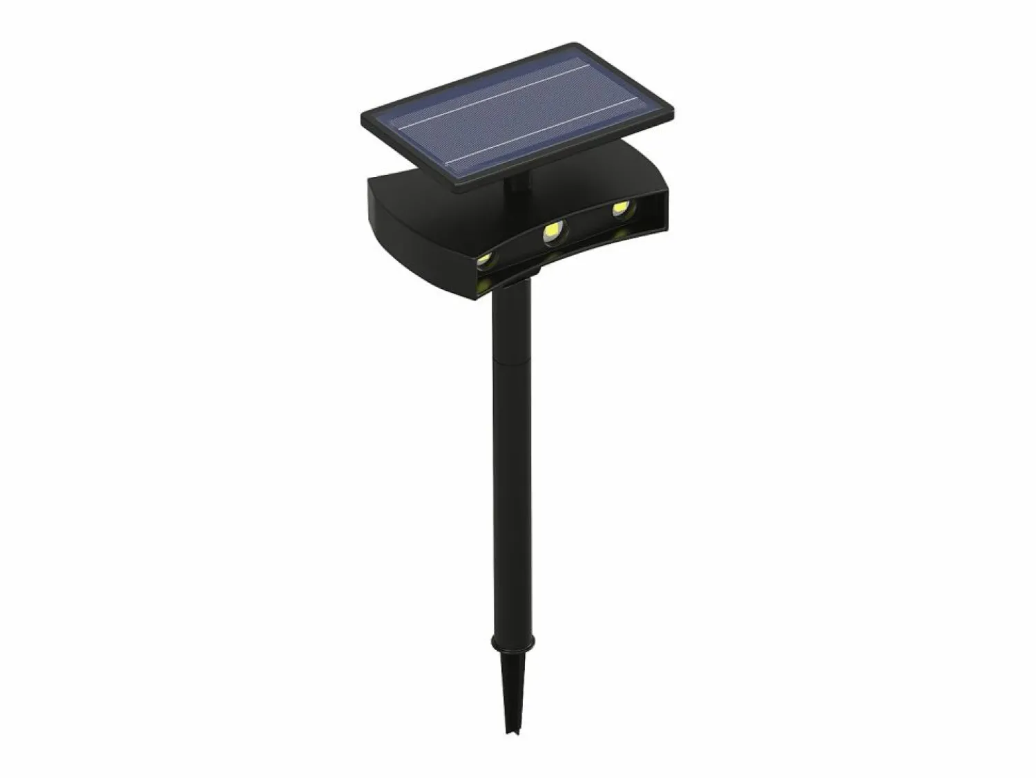 SOLARGEO Aplique solar y foco 2 en 1 - H. 50 cm - BAHRI