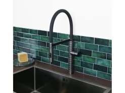 Essebagno Architek mezclador de fregadero con alcachofa de ducha móvil gun metal