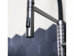 Essebagno Architek mezclador de fregadero con alcachofa de ducha móvil gun metal