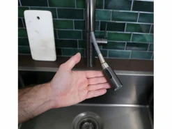 Sale Essebagno Architek mezclador de fregadero con rociador extraíble cobre cepillado Gris