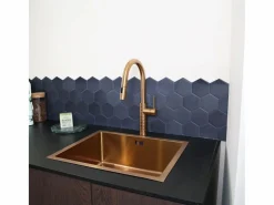 Essebagno Architek mezclador de fregadero con rociador extraíble cobre cepillado