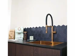 Essebagno Architek Mezclador de fregadero con rociador móvil en cobre cepillado