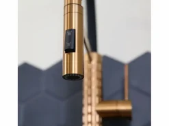 Essebagno Architek Mezclador de fregadero con rociador móvil en cobre cepillado