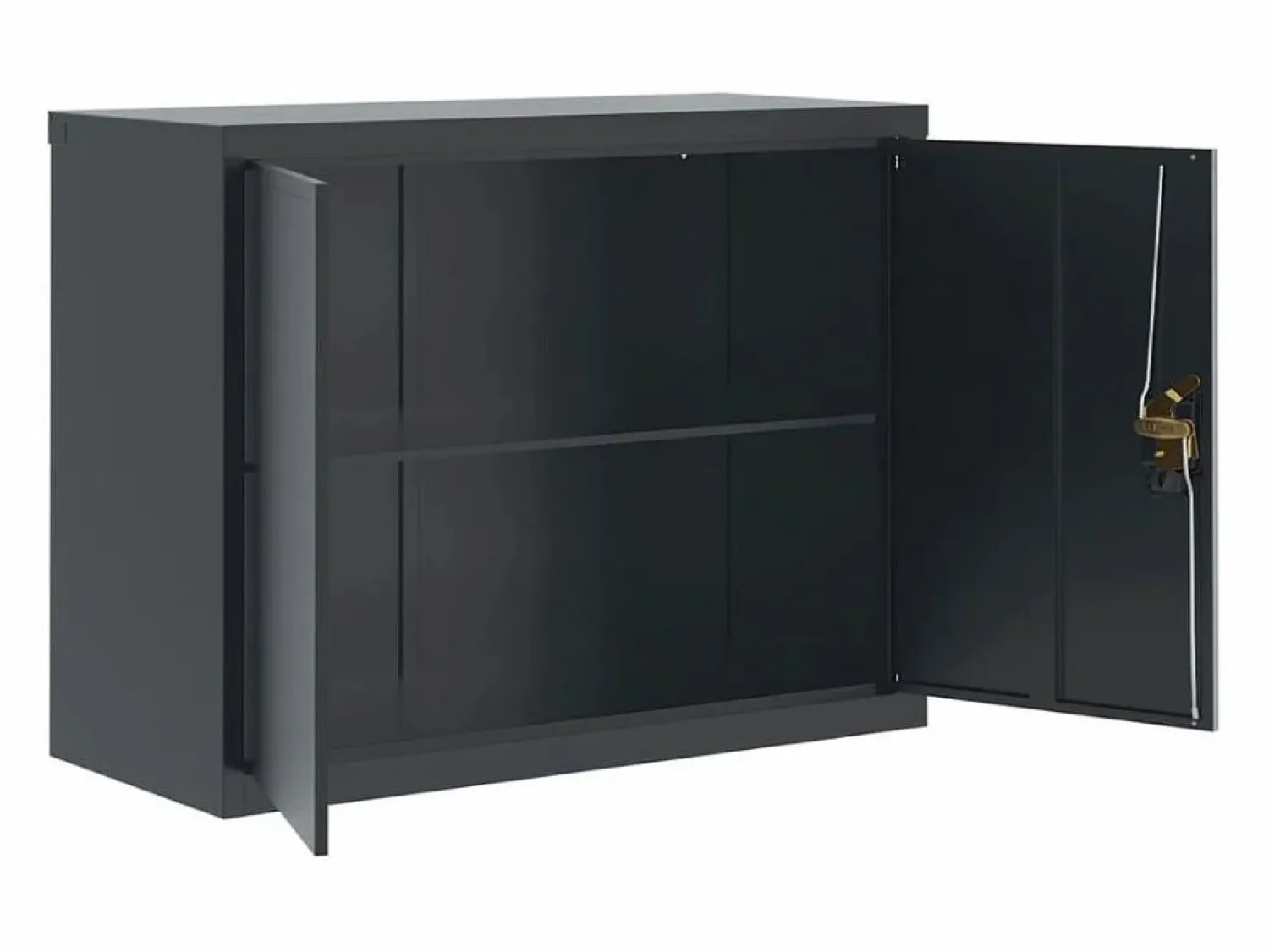 Archivador antracita 90x40x70 cm acero Armario Oficina