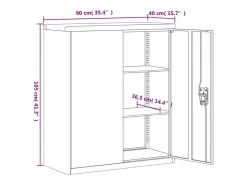 Archivador antracita 90x40x105 cm acero