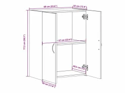 Archivador de madera de ingeniería de roble ahumado