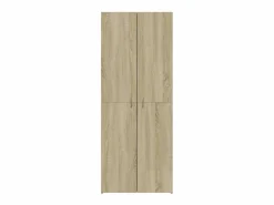 Archivador de roble Sonoma 60x32x153 cm madera de ingeniería Marru00f3n