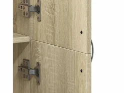 Archivador de roble Sonoma 60x32x153 cm madera de ingeniería Marru00f3n