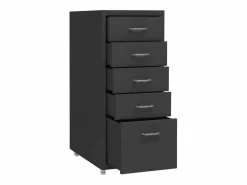 Archivador Móvil Antracita 28x41x69 cm Metal Marru00f3n