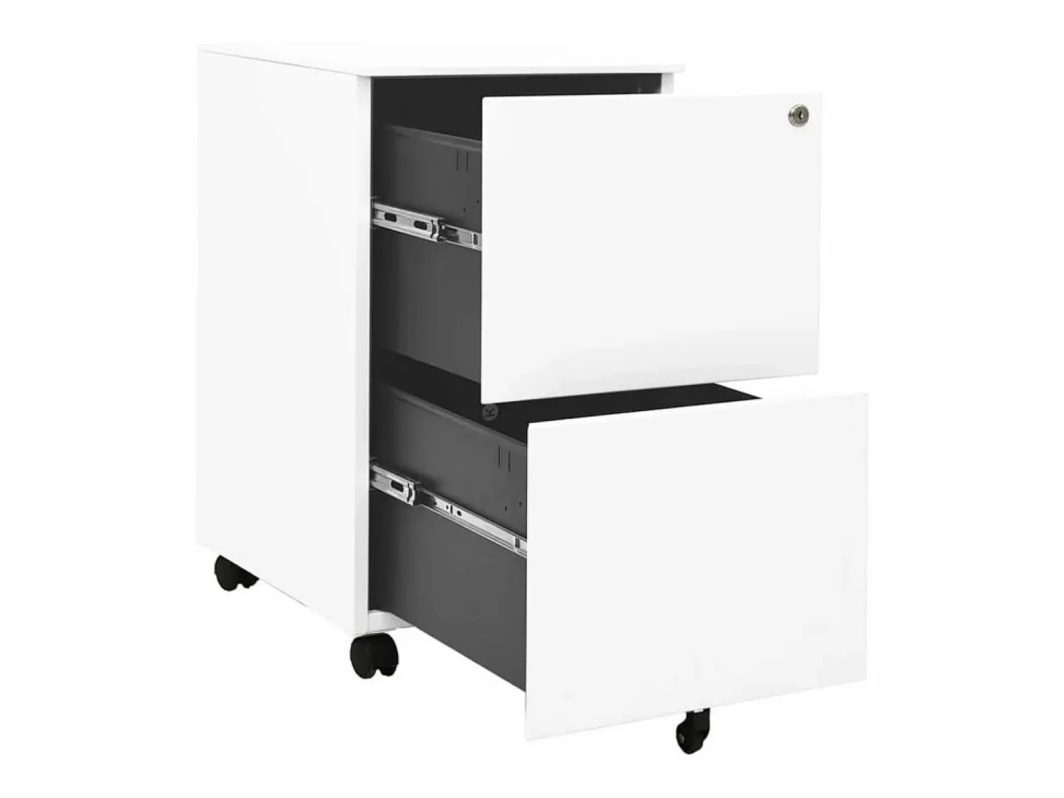 Clearance Archivador móvil 39x45x67 cm Acero Blanco