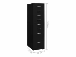 Archivador Móvil 28x41x109 cm Metal