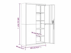Archivador 105x40x180 cm acero Armario Oficina