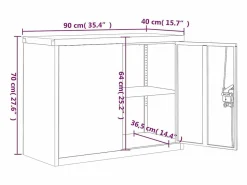 Outlet Archivador 90x40x70 cm acero Negro