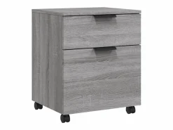 Hot vidaxl Archivador ruedas madera contrachapada Sonoma 45x38x54 cm Gris