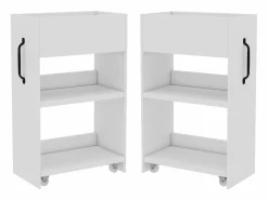 ModernLuxe Archivador 52x50x75 cm - con ruedas - 2 cajones - correderas individuales -