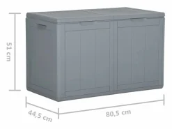 Arcón de jardín 180 L PP aspecto madera