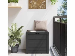 Outlet Arcón de jardín Antracita 58,5x46x55 cm Polipropileno Gris